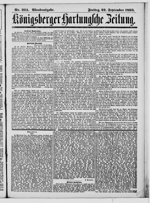 Königsberger Hartungsche Zeitung vom 22.09.1893