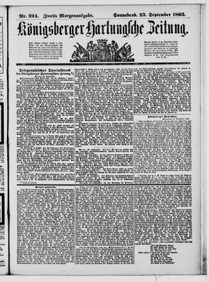 Königsberger Hartungsche Zeitung vom 23.09.1893