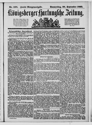 Königsberger Hartungsche Zeitung vom 28.09.1893