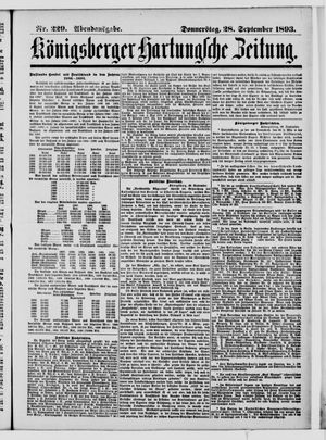 Königsberger Hartungsche Zeitung vom 28.09.1893