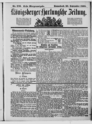 Königsberger Hartungsche Zeitung vom 30.09.1893