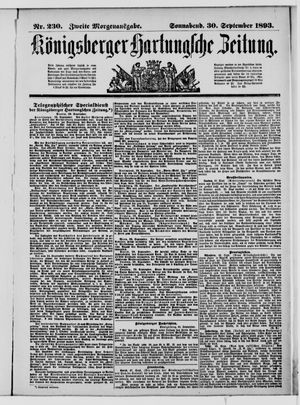 Königsberger Hartungsche Zeitung vom 30.09.1893