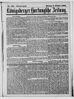 Königsberger Hartungsche Zeitung vom 02.10.1893