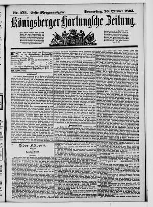 Königsberger Hartungsche Zeitung vom 26.10.1893