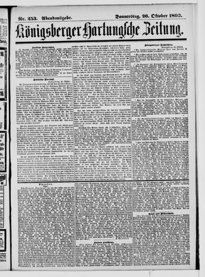 Königsberger Hartungsche Zeitung vom 26.10.1893