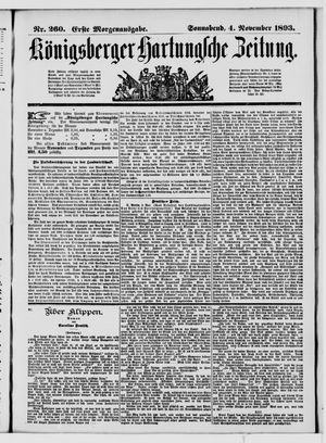 Königsberger Hartungsche Zeitung vom 04.11.1893