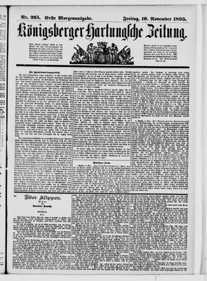 Königsberger Hartungsche Zeitung vom 10.11.1893