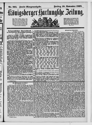 Königsberger Hartungsche Zeitung vom 10.11.1893