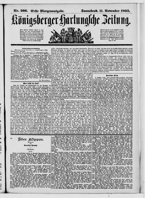 Königsberger Hartungsche Zeitung vom 11.11.1893