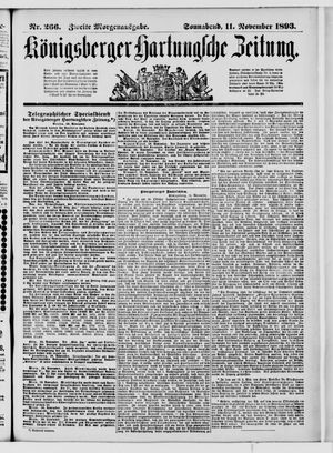 Königsberger Hartungsche Zeitung vom 11.11.1893