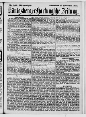Königsberger Hartungsche Zeitung vom 11.11.1893