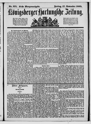 Königsberger Hartungsche Zeitung vom 17.11.1893
