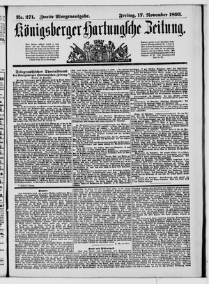 Königsberger Hartungsche Zeitung vom 17.11.1893