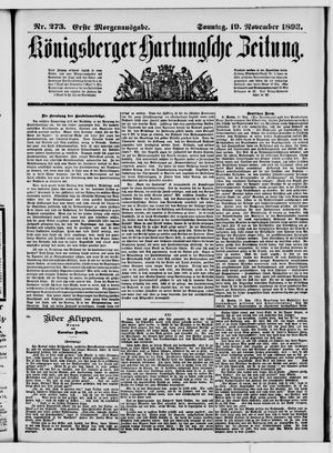Königsberger Hartungsche Zeitung vom 19.11.1893