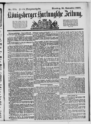 Königsberger Hartungsche Zeitung vom 21.11.1893