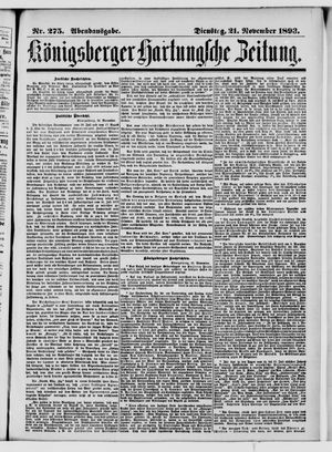 Königsberger Hartungsche Zeitung vom 21.11.1893