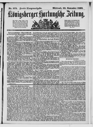 Königsberger Hartungsche Zeitung vom 22.11.1893
