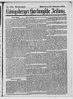 Königsberger Hartungsche Zeitung on Nov 23, 1893