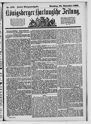 Königsberger Hartungsche Zeitung vom 28.11.1893