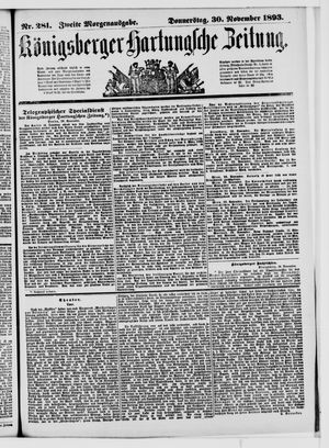 Königsberger Hartungsche Zeitung vom 30.11.1893