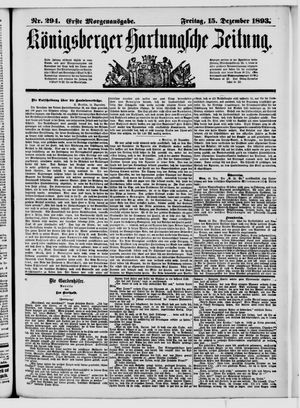 Königsberger Hartungsche Zeitung vom 15.12.1893