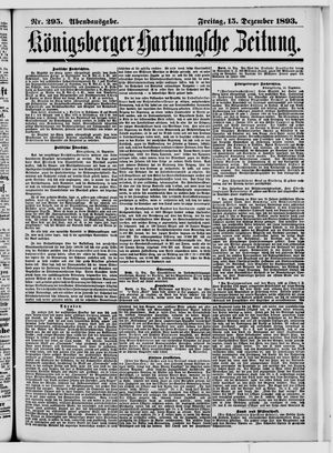 Königsberger Hartungsche Zeitung vom 15.12.1893