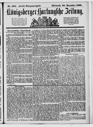 Königsberger Hartungsche Zeitung vom 20.12.1893