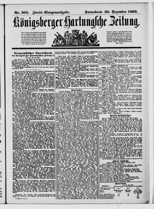 Königsberger Hartungsche Zeitung on Dec 30, 1893