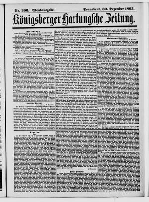 Königsberger Hartungsche Zeitung on Dec 30, 1893