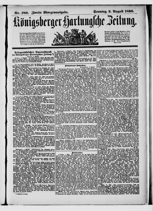 Königsberger Hartungsche Zeitung on Aug 2, 1896
