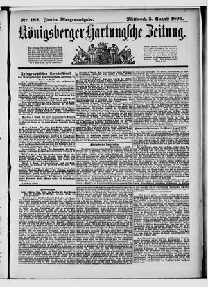Königsberger Hartungsche Zeitung vom 05.08.1896