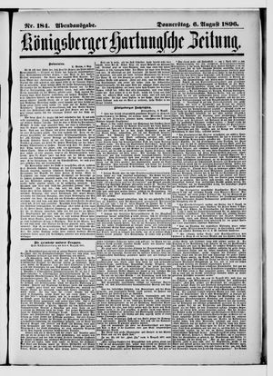 Königsberger Hartungsche Zeitung vom 06.08.1896