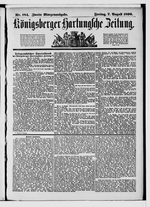 Königsberger Hartungsche Zeitung vom 07.08.1896
