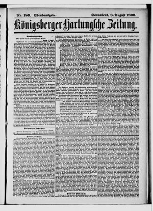 Königsberger Hartungsche Zeitung vom 08.08.1896