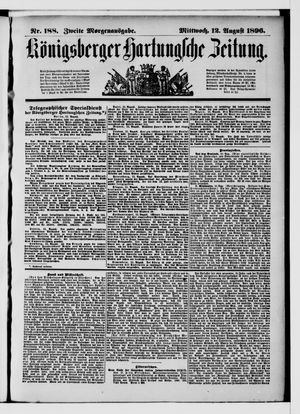 Königsberger Hartungsche Zeitung vom 12.08.1896