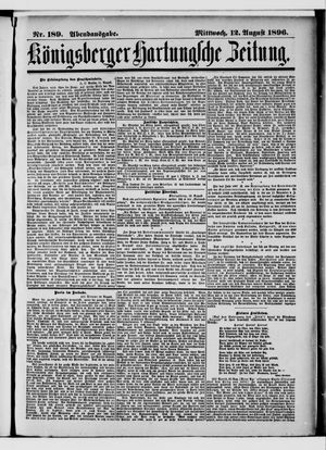 Königsberger Hartungsche Zeitung vom 12.08.1896