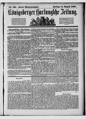 Königsberger Hartungsche Zeitung vom 14.08.1896