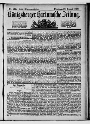 Königsberger Hartungsche Zeitung vom 18.08.1896