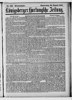 Königsberger Hartungsche Zeitung vom 20.08.1896