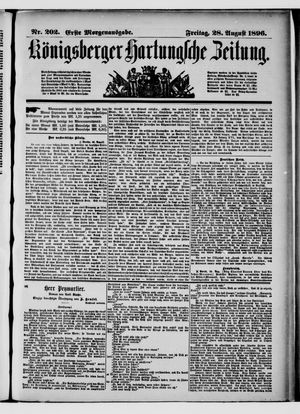 Königsberger Hartungsche Zeitung on Aug 28, 1896