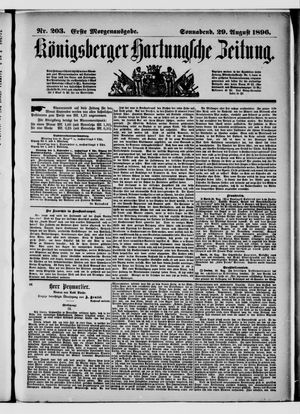 Königsberger Hartungsche Zeitung vom 29.08.1896