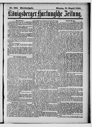 Königsberger Hartungsche Zeitung vom 31.08.1896