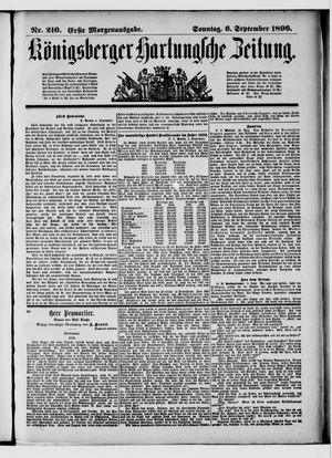 Königsberger Hartungsche Zeitung vom 06.09.1896