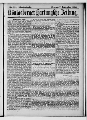 Königsberger Hartungsche Zeitung vom 07.09.1896