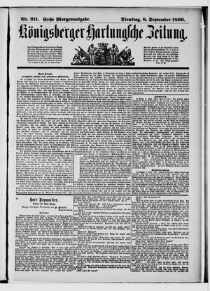 Königsberger Hartungsche Zeitung vom 08.09.1896