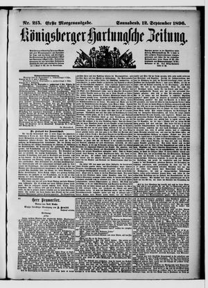 Königsberger Hartungsche Zeitung vom 12.09.1896