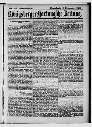 Königsberger Hartungsche Zeitung vom 12.09.1896