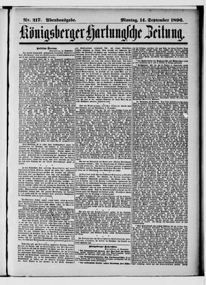 Königsberger Hartungsche Zeitung vom 14.09.1896