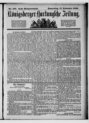 Königsberger Hartungsche Zeitung on Sep 17, 1896