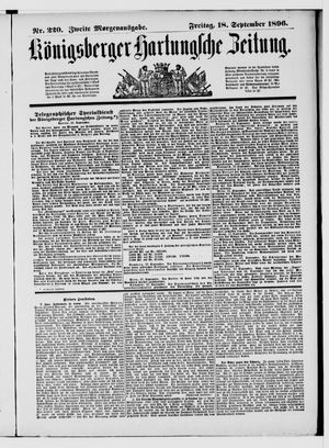 Königsberger Hartungsche Zeitung vom 18.09.1896